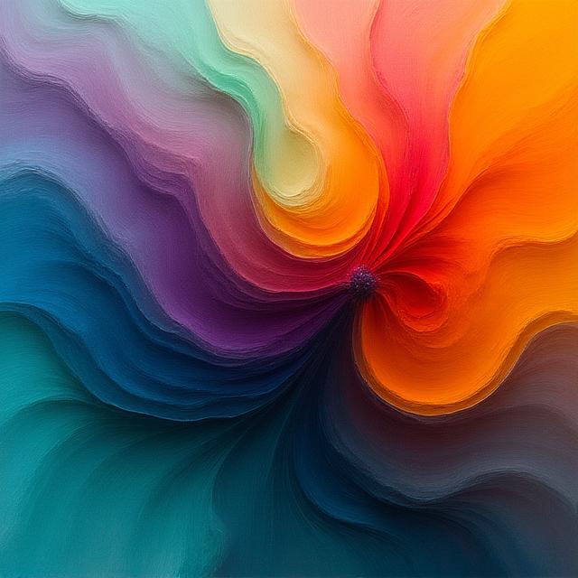 Abstract photography piece with vibrant colors and fluid shapes.
